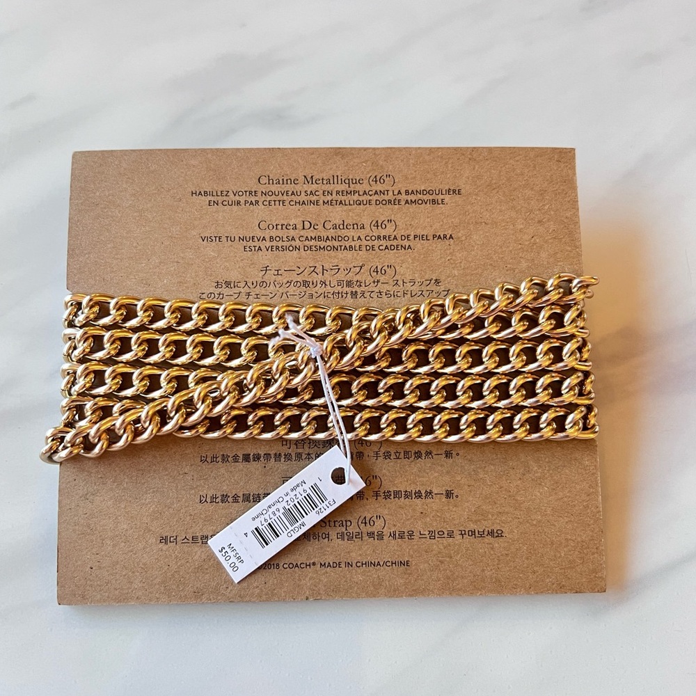 COACH Chain Strap for handbags, 46”